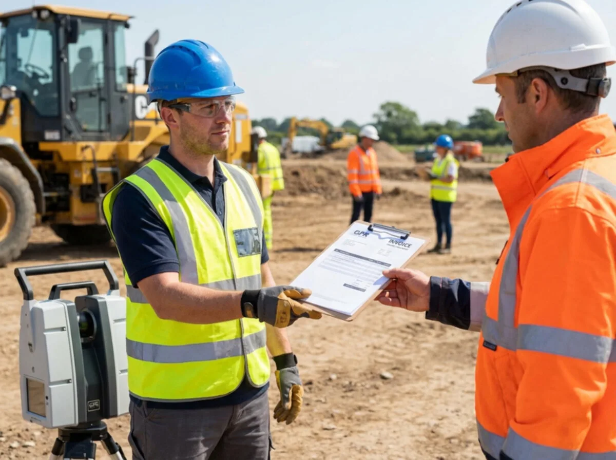 Professional contractor reviewing transparent concrete scanning pricing estimate for Jacksonville project