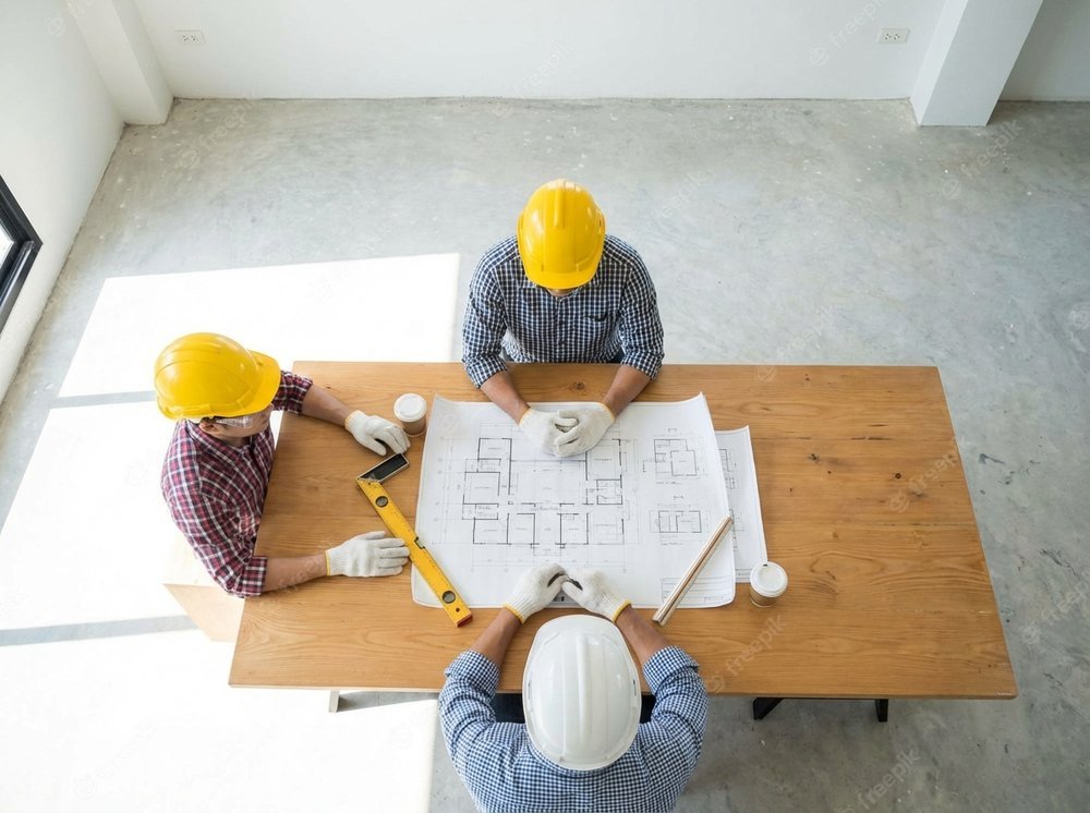 Construction planning meeting