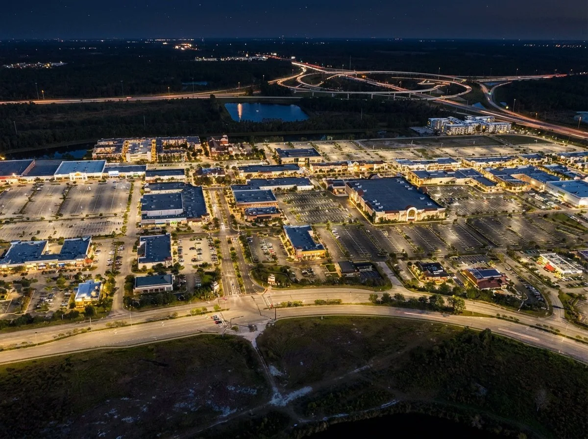 Southside Jacksonville commercial district aerial view